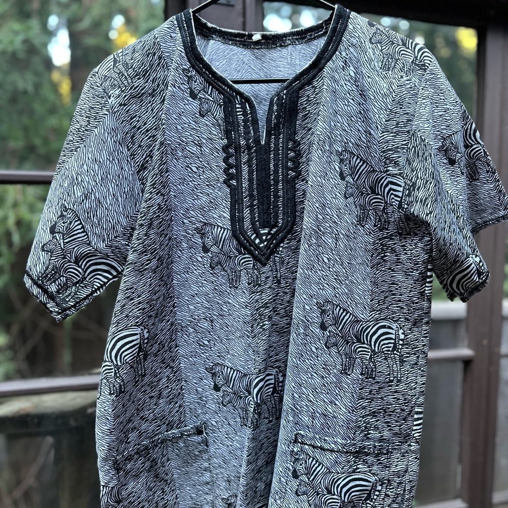 Black and White Zebra Print Shirt
